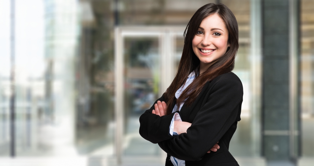 Young beautiful businesswoman portrait